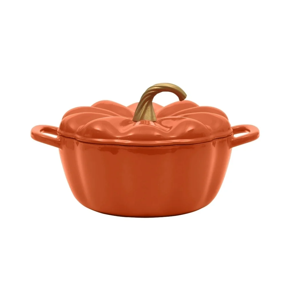 NWT Pioneer Woman 3.5qt Enameled Cast Iron Pumpkin Dutch Oven